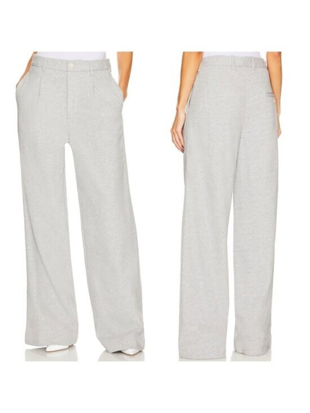 Helsa Organic Blend Enzyme Trousers in Heather Grey